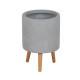 Set of Planters Beige Grey 36 x 36 x 56 cm (3 Units)