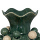 Jarrón Blanco Verde Cerámica 24 x 24 x 31,5 cm
