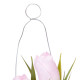 Decorative Plant Polyester Polyethylene Iron 7 x 7 x 18 cm
