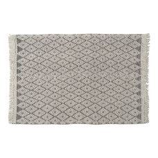 Alfombra Blanco Negro 200 x 300 x 1 cm