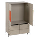 Sideboard NECTO Orange Taupe Iron MDF Wood 75 x 41,8 x 123 cm