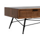 Centre Table LAGOM Black Natural Iron Rubber wood 120 x 60 x 40 cm