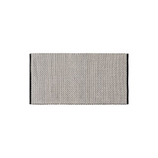 Alfombra Blanco Negro 80 x 150 x 1 cm