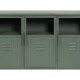 Vitrina con Doble Puerta de Cristal Menta Cristal Hierro 72 x 35 x 178 cm