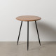 Side table LAGOM Black Beige Iron Rubber wood 50 x 50 x 60 cm