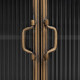 Vitrina BRICK Negro Dorado Cristal Hierro 58 x 40 x 120 cm