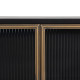 Vitrina BRICK Negro Dorado Cristal Hierro 58 x 40 x 120 cm
