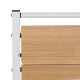 Desk White Natural Iron MDF Wood 87 x 56 x 87 cm