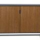 Aparador ORLEANS Negro Natural Hierro Madera MDF 204 x 40 x 81,5 cm