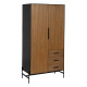 Aparador ORLEANS Negro Natural Hierro Madera MDF 104 x 53 x 203 cm