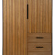 Aparador ORLEANS Negro Natural Hierro Madera MDF 104 x 53 x 203 cm
