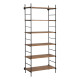 Estantería Negro Beige Hierro Madera de abeto 94 x 44 x 220 cm