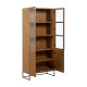Display Stand MARIGNI Black Natural Crystal Iron MDF Wood 84,5 x 42,5 x 198 cm