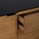 Aparador ORLEANS Negro Natural Hierro Madera MDF 164 x 40 x 75 cm