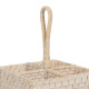Cutlery basket White Bamboo Rattan 19 x 19 x 27 cm