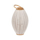 Farol Beige Natural Bambú Cristal 36 x 36 x 56 cm