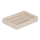 Cutlery basket White Bamboo Rattan 34 x 24 x 6 cm