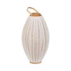 Farol Beige Natural Bambú Cristal 38 x 38 x 70 cm