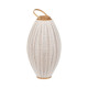 Farol Beige Natural Bambú Cristal 38 x 38 x 70 cm