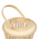 Farol Natural Bambú Cristal 16 x 16 x 40 cm