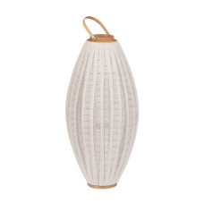 Farol Beige Natural Bambú Cristal 40 x 40 x 83 cm