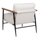 Armchair White Black 70 x 76 x 81 cm