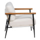 Armchair White Black 70 x 76 x 81 cm