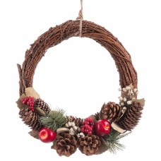 Advent wreathe Multicolour Natural Plastic Foam Pineapples 28 X 8 X 29 CM
