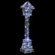 Lighting decoration Silver Street lamp 13 x 13 x 58 cm