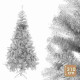 Christmas Tree Silver Metal Plastic 110 x 110 x 210 cm
