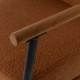 Armchair Brown Black Rubber wood Fabric 70 x 76 x 81 cm