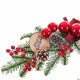 Adorno Navideño Rojo Multicolor Plástico Piñas 50 cm