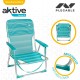 Beach Chair Aktive Turquoise 44 x 72 x 35 cm Aluminium Foldable (4 Units)