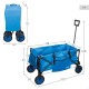 Carro Multiusos Aktive Negro Poliéster PVC Acero 88 x 108 x 47 cm Plegable Playa