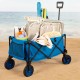 Carro Multiusos Aktive Negro Poliéster PVC Acero 88 x 108 x 47 cm Plegable Playa