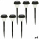 Set de estacas solares de jardín Aktive 6 Piezas Acero Inoxidable Plástico 10 x 38 x 10 cm (4 Unidades)