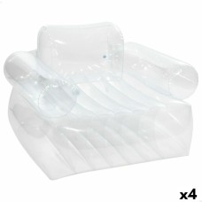 Sillón Hinchable para Piscina Intex Transparente 109 x 79 x 107 cm (4 Unidades)