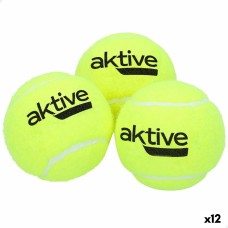 Pelotas de Tenis Aktive 3 Piezas Amarillo 12 Unidades