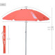 Sunshade Aktive UV50 Ø 200 cm Coral Polyester Aluminium 200 x 198 x 200 cm (6 Units)