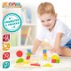 Child's Wooden Puzzle Woomax Shapes + 12 Months 16 Pieces (6 Units)