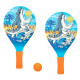 Palas de Playa con Pelota Aktive Tiburón 19,5 x 38 cm (24 Unidades)