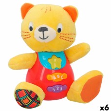 Peluche con Sonido Winfun Gato 16 x 17,5 x 10,5 cm (6 Unidades)