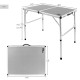 Folding Table Aktive Camping Grey 90 x 70 x 60 cm (2 Units)