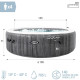 Spa Hinchable Intex Purespa Greywood Deluxe 28440EX 220-240 V 4 plazas 1741 l/h