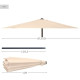 Sunshade Aktive Beige Ø 250 cm