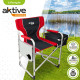 Silla Plegable para Camping Aktive Gris Rojo 61 x 92 x 52 cm (2 Unidades)