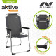 Silla Plegable para Camping Aktive Gris oscuro 45 x 91 x 47 cm (6 Unidades)