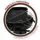 Coal Barbecue with Wheels Aktive Aluminium Enamelled Metal textilene 42 x 76,5 x 42 cm Black