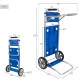 Carro de Playa Multiusos Aktive Aluminio Polipropileno 50 x 105 x 52 cm (2 Unidades)