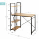Desk with Shelf Max Home Steel Melamin Particleboard 100 x 120 x 52 cm